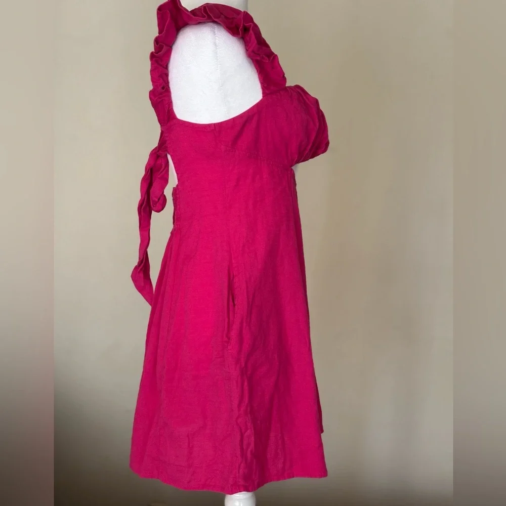 Free People Vibrant Pink Smocked Dress Size XS - Picture 4 of 12